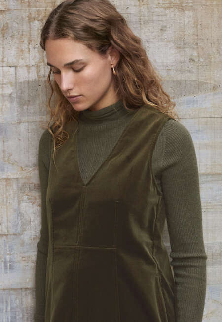Ribbed sweater, Dark moss, completeTheLook