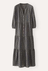Clipped dobby-weave dress, Slate green, webstill