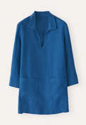 Notch-neck tunic, Azure, webstill