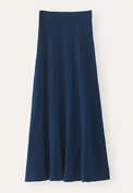 Long knitted skirt, Dark indigo, webstill