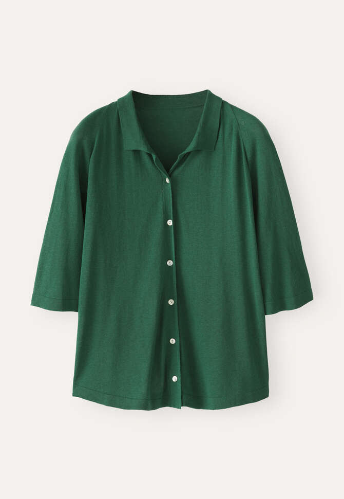 Knitted shirt, Emerald, completeTheLook