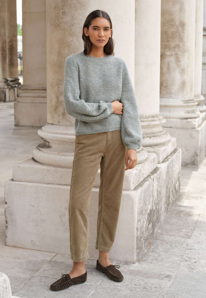 Tuck-stitch sweater, Frosted blue, completeTheLook