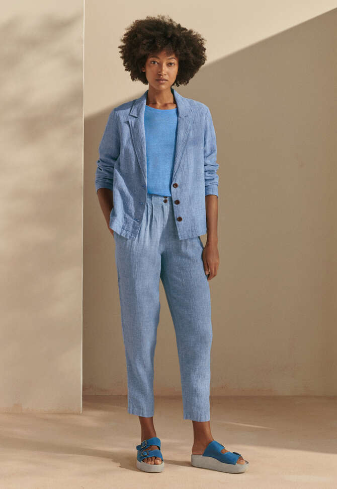 Tapered trousers, Indigo blue, completeTheLook