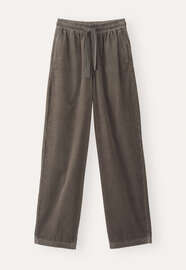 Elasticated trousers, Dark taupe, webstill