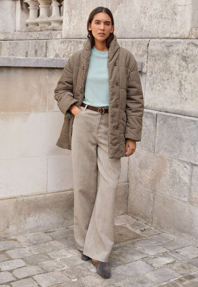 Round-buckle belt, Brown, completeTheLook