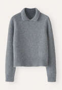 Collared sweater, Frosted petrol, webstill