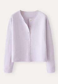 Ripple-stitch cardigan, Pale lavender, webstill