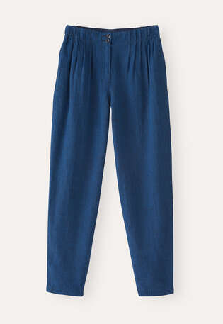 Tapered trousers, Blue black, webstill