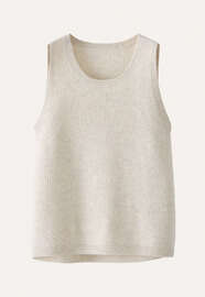 Sleeveless ribbed knit top, Grey pearl, webstill