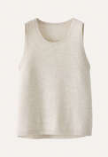 Sleeveless ribbed knit top, Grey pearl, webstill
