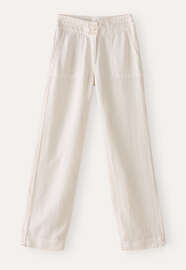 Relaxed straight-leg trousers, Ecru, webstill