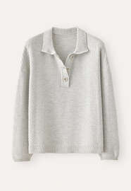 Collared sweater, Soft grey, webstill