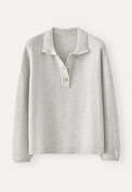 Collared sweater, Soft grey, webstill