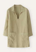 Notch-neck tunic, Pale sage, webstill