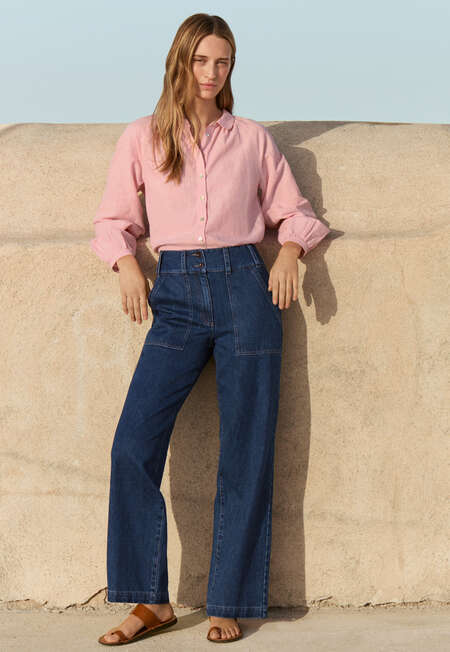 Striped blouse, Pink ecru, completeTheLook