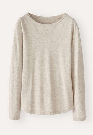 Round-neck top, Grey natural, webstill