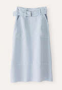 Seam-detail skirt, Chambray, webstill