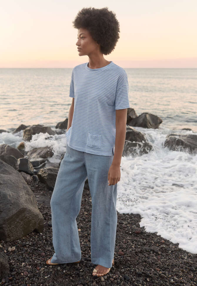 Relaxed straight-leg trousers, Denim, completeTheLook