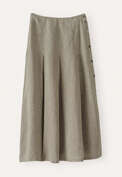 Long pleated skirt, Soft khaki, webstill