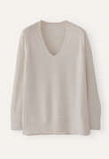 V-neck sweater, Grey pearl, webstill