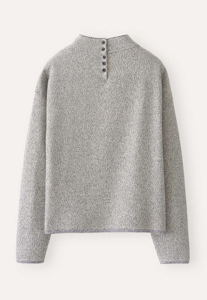 Inlay-stitch sweater, Monochrome, completeTheLook