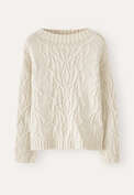 Cable-stitch sweater, Winter white, webstill