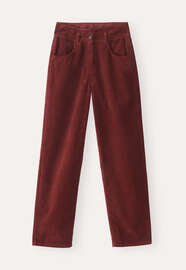 Straight-leg cord trouser, Soft garnet, webstill