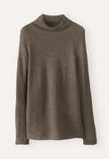 High-neck sweater, Grey brown, webstill