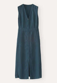 Sleeveless zipped dress, Washed petrol, webstill