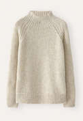 Funnel-neck sweater, Natural stone, webstill