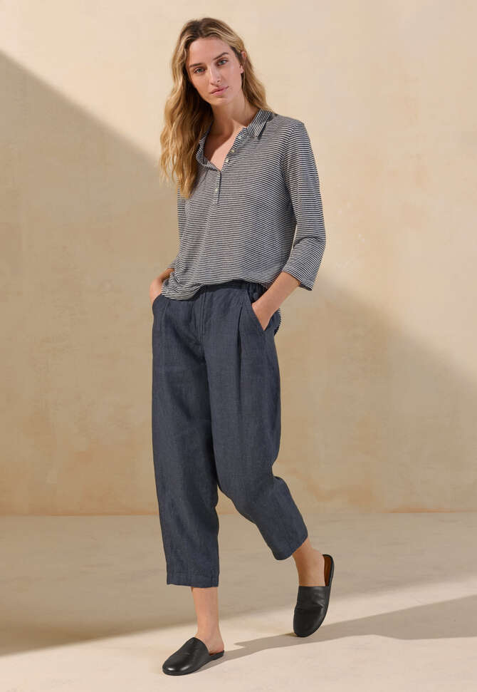 Cropped tapered trousers, Midnight, completeTheLook