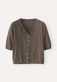 Button-through sweater, Nut brown, webstill