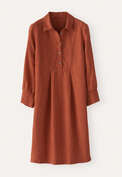 Bib-detail dress, Chilli orange, webstill