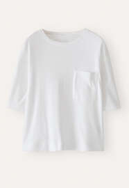 Pocket-detail T-shirt, White, webstill