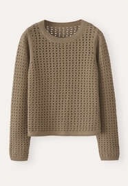 Crochet sweater, Soft khaki, webstill