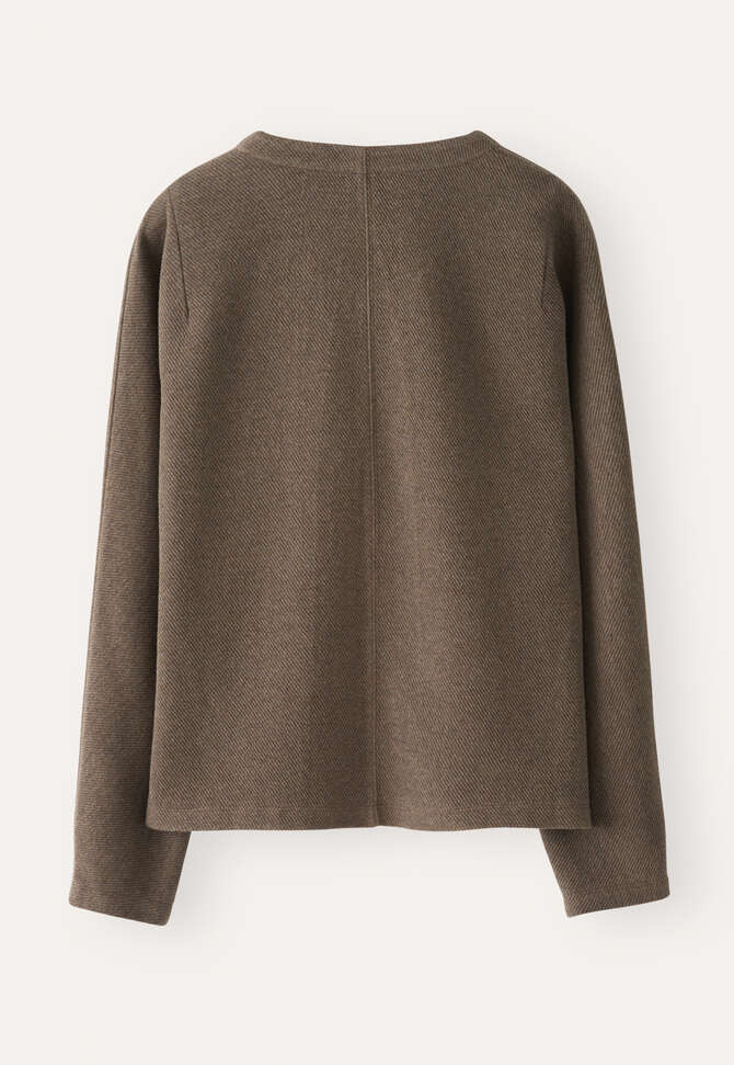 V-neck top, Taupe brown, completeTheLook