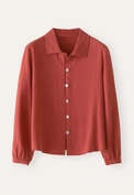 Collared blouse, Burnt red, webstill