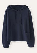 Knitted hoodie, Ink blue, webstill
