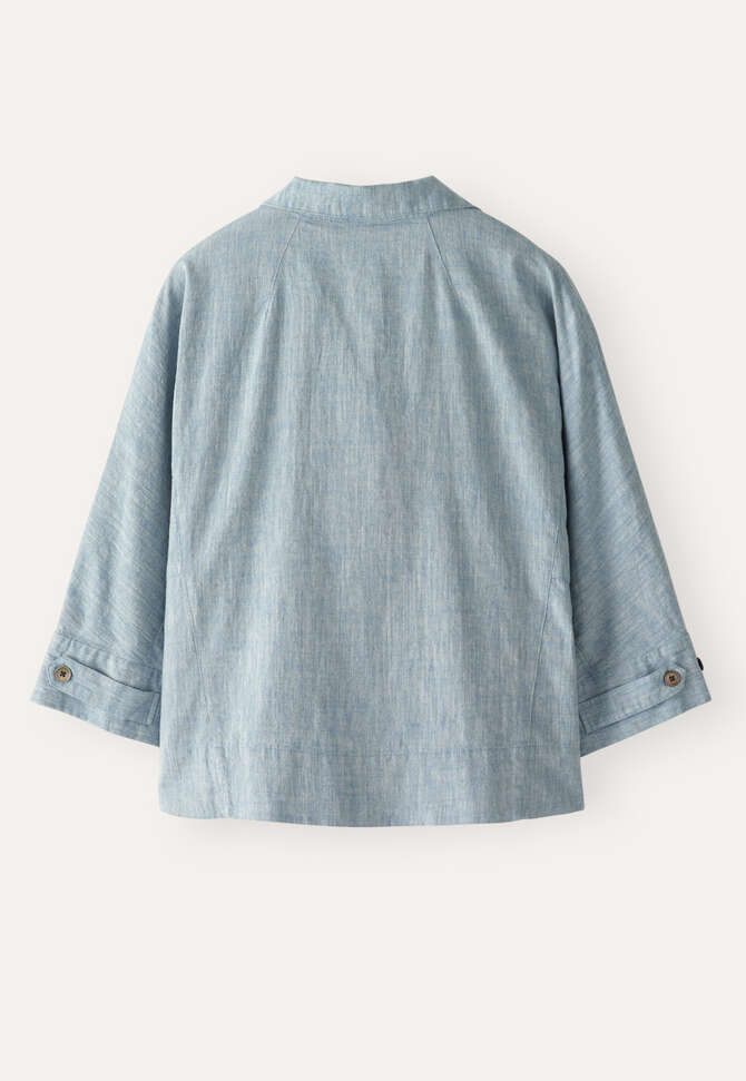 Double-breasted blouse, Pale teal, completeTheLook