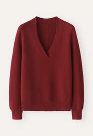 V-neck sweater, Chilli red, webstill