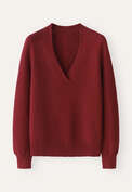 V-neck sweater, Chilli red, webstill