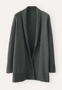 Shawl-collar cardigan, Black slate, webstill