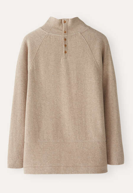 Funnel-neck tunic, Pale fawn, completeTheLook