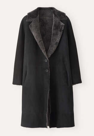 Sheepskin coat, Charcoal, webstill
