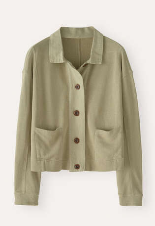 Short jersey jacket, Pale sage, webstill