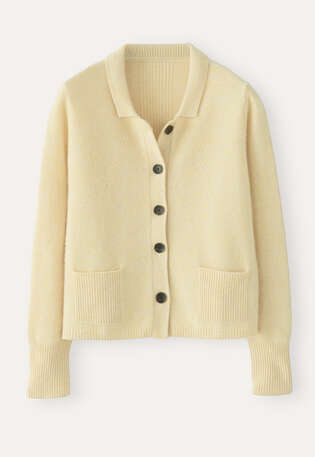 Knitted jacket, Lemon fawn, webstill
