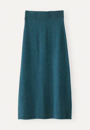 Knitted skirt, Petrol, webstill