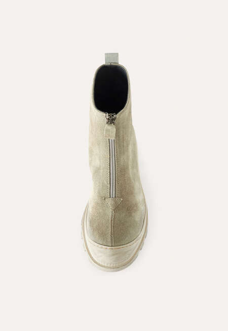 Zipped boots, Frosted sage, completeTheLook
