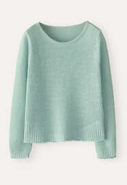 Moss-stitch sweater, Mint aqua, webstill
