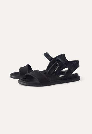 Strappy leather sandal, Black, webstill